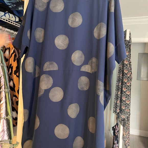 NEW WITH TAGS Sandy polka dot deep blue kaftan S - Picture 7 of 7